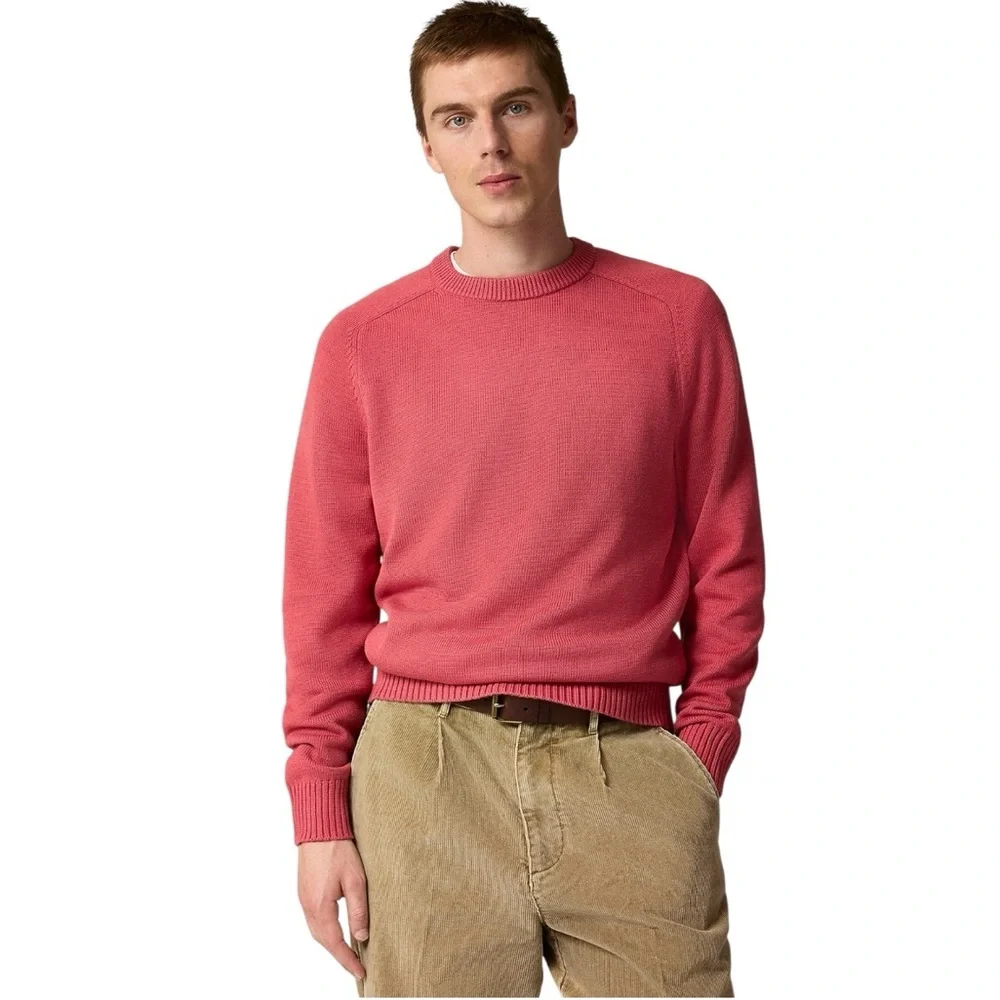J Crew Men’s Classic Heritage 100% Cotton Crewneck Preppy Sweater Size Large